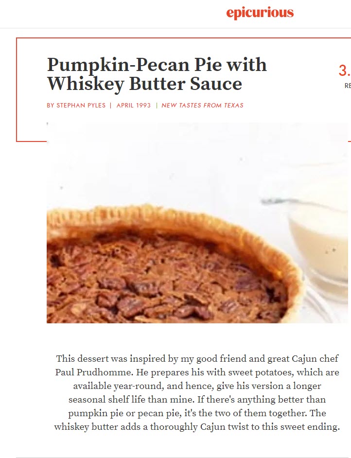 Pumpkin-Pecan Pie with Whiskey Butter Sauce-recipe
