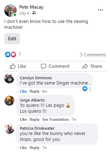 Ron making masks-July 4 2021 (1) comments