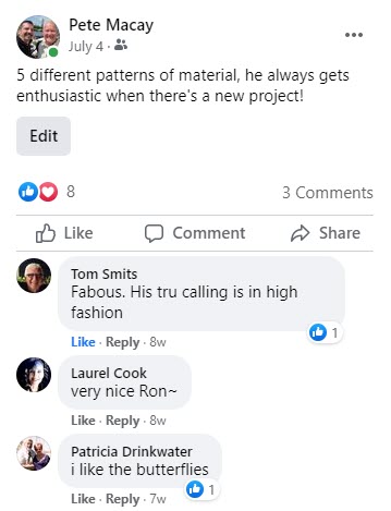 Ron making masks-July 4 2021 (5) Comments