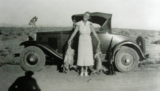 006- Before we came along though, she and my dad would go out in the desert to shoot jackrabbits