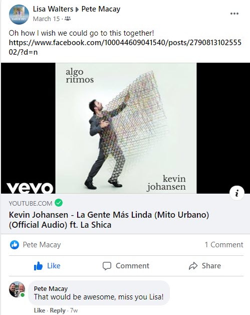 Lisa Walters - Kevin Johansen March 15 2021