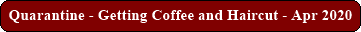 Quarantine - Getting Coffee and Haircut - Apr 2020